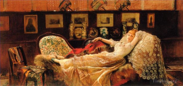约翰·阿特金森·格里姆肖 的油画作品 -  《白日梦,约翰·阿特金森·格里姆肖》