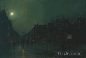 艺术家约翰·阿特金森·格里姆肖作品《希思街夜景,TCS》