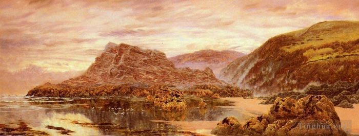 约翰·布雷特 的油画作品 -  《卡迪根湾》