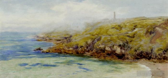 约翰·布雷特 的油画作品 -  《根西岛费曼湾》
