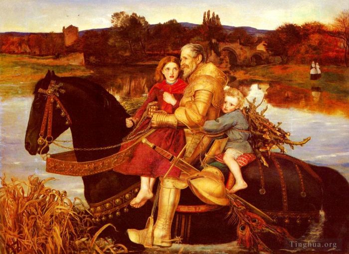约翰·埃弗里特·米莱斯爵士 的油画作品 -  《伊桑布拉斯爵士在福特的过去之梦》