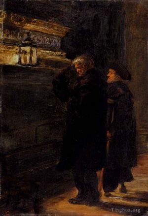 艺术家约翰·埃弗里特·米莱斯爵士作品《纳尔逊墓的格林威治养老金领取者》