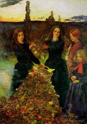 艺术家约翰·埃弗里特·米莱斯爵士作品《秋天的树叶》