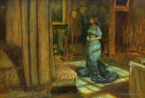 艺术家约翰·埃弗里特·米莱斯爵士作品《圣阿格努斯之夜》
