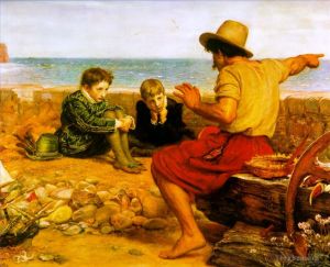 艺术家约翰·埃弗里特·米莱斯爵士作品《沃尔特·罗利的童年》