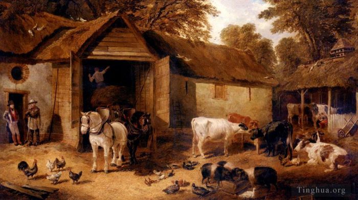 小约翰·弗雷德里克·费林 的油画作品 -  《农家院3》