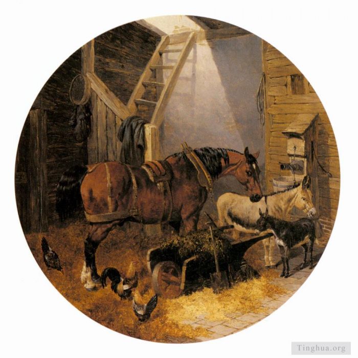 小约翰·弗雷德里克·费林 的油画作品 -  《农家院4》