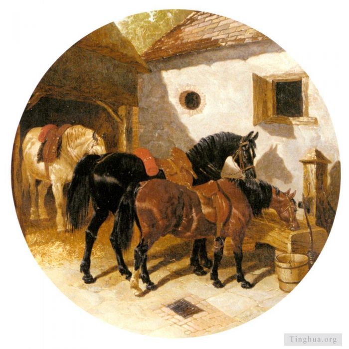 小约翰·弗雷德里克·费林 的油画作品 -  《农家院子》