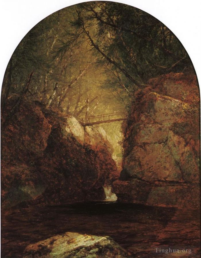 约翰·冯·肯塞特 的油画作品 -  《巴什比什瀑布》