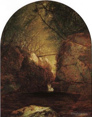 艺术家约翰·冯·肯塞特作品《巴什比什瀑布》