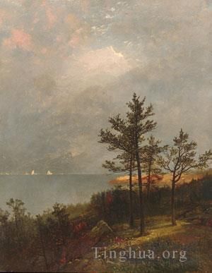 约翰·冯·肯塞特 的油画作品 -  《长岛海峡聚集风暴》
