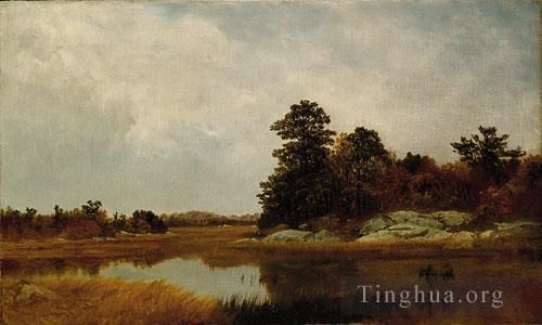 约翰·冯·肯塞特 的油画作品 -  《十月沼泽地》