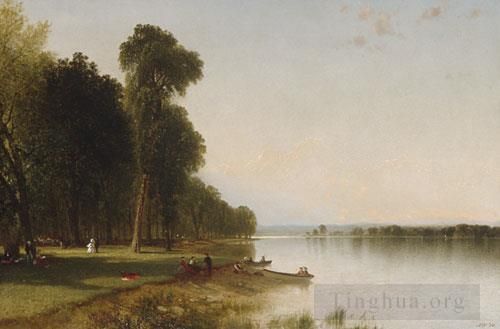 约翰·冯·肯塞特 的油画作品 -  《Conesus,湖的夏日》