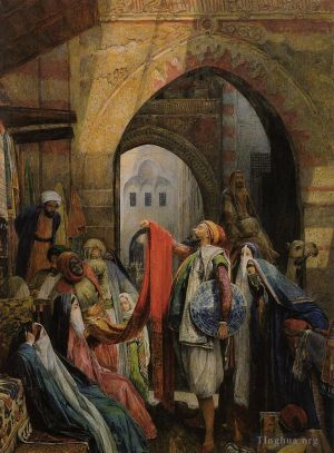 艺术家约翰·弗雷德里克·刘易斯作品《开罗集市》