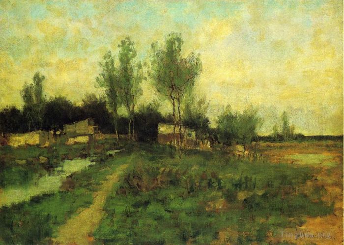 约翰·亨利·托曼 的油画作品 -  《乡村小径》