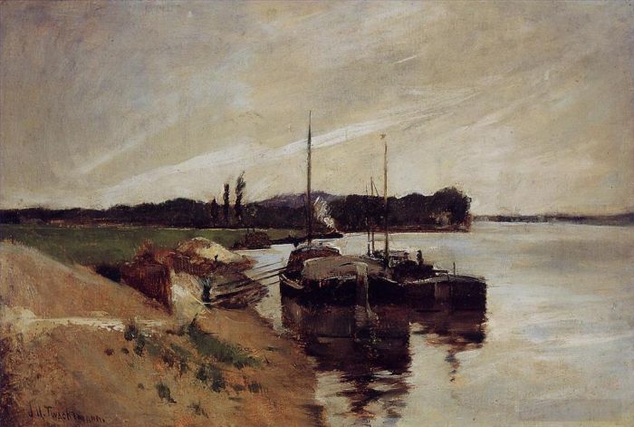 约翰·亨利·托曼 的油画作品 -  《塞纳河口》
