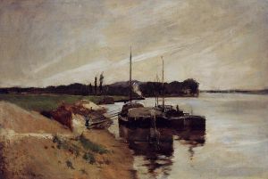 艺术家约翰·亨利·托曼作品《塞纳河口》