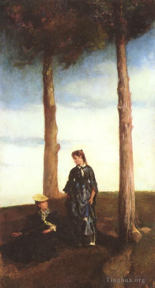 约翰·拉法基 的油画作品 -  《山顶,1862》