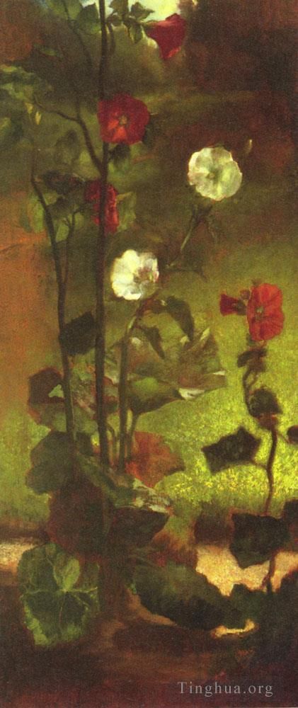 约翰·拉法基 的油画作品 -  《蜀葵花》