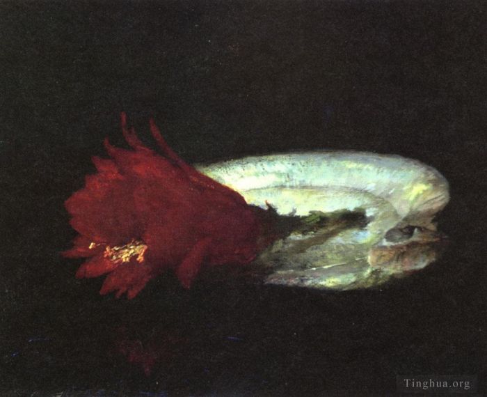 约翰·拉法基 的油画作品 -  《贝壳与花》