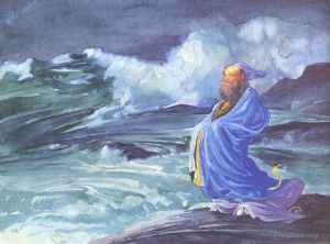 艺术家约翰·拉法基作品《召唤风暴的圣人》