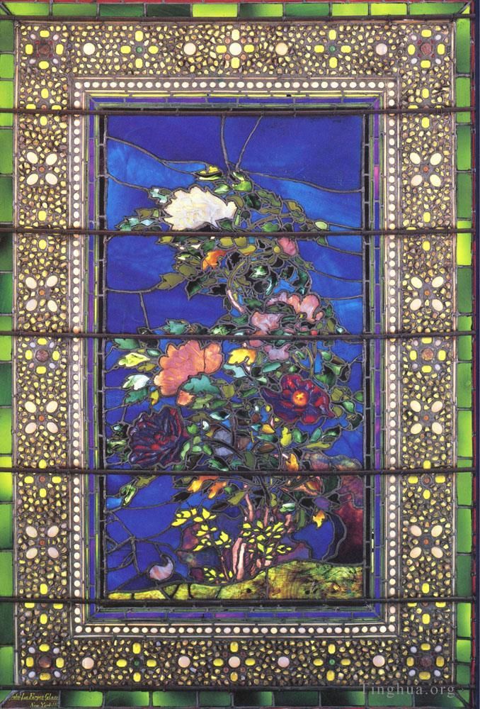 约翰·拉法基 的各类绘画作品 -  《风吹牡丹》