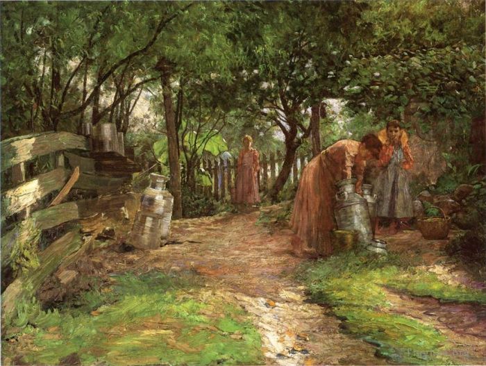 约翰·奥蒂斯·亚当斯 的油画作品 -  《普拉里戴尔农场酒店》