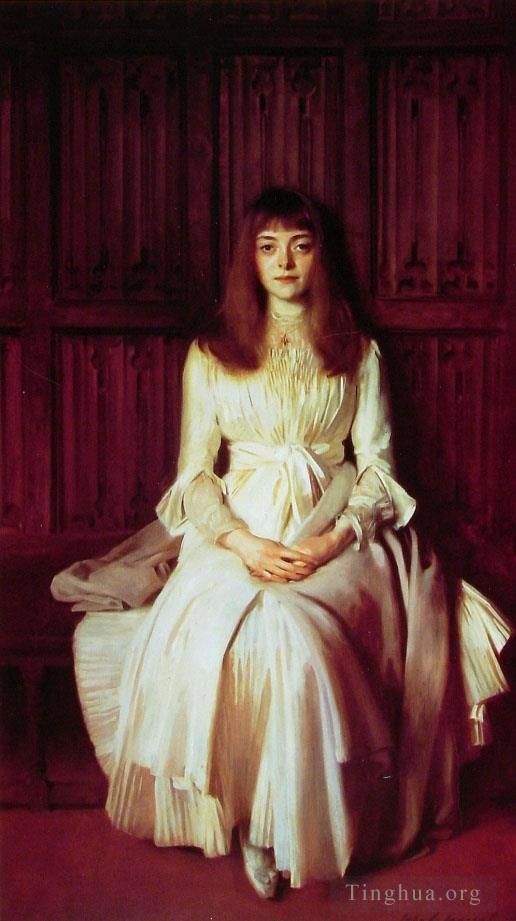 约翰·辛格·萨金特 的油画作品 -  《4萨金特埃尔西·帕尔默小姐》