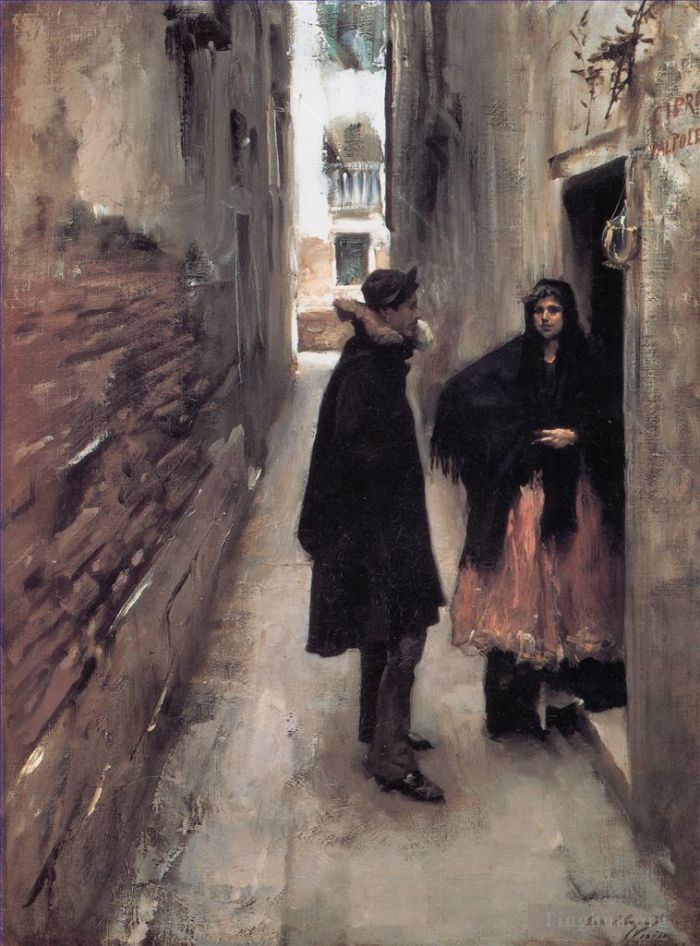 约翰·辛格·萨金特 的油画作品 -  《4威尼斯萨金特街》