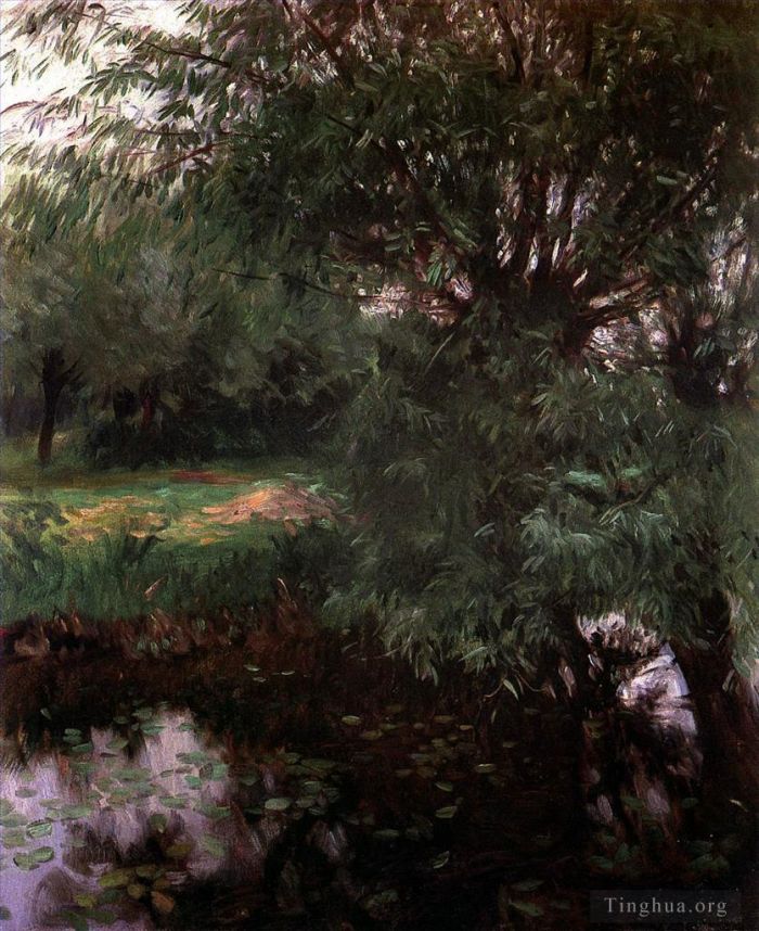 约翰·辛格·萨金特 的油画作品 -  《沃格雷夫的死水》