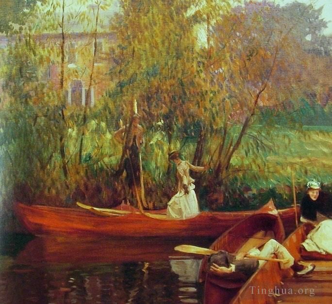 约翰·辛格·萨金特 的油画作品 -  《划船派对》