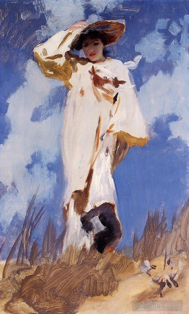 约翰·辛格·萨金特 的油画作品 -  《一阵风》