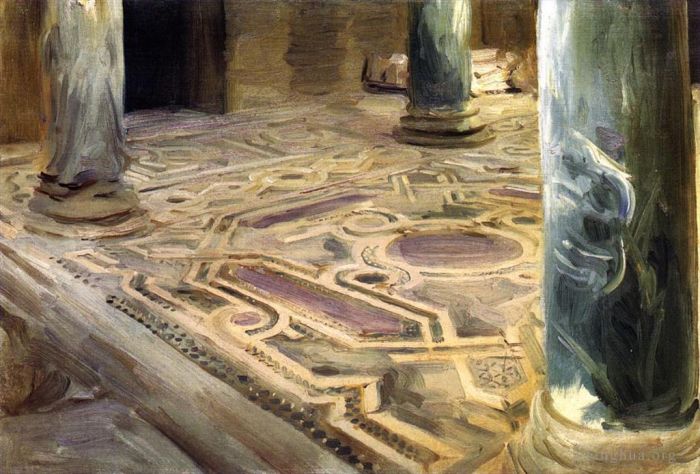 约翰·辛格·萨金特 的油画作品 -  《开罗清真寺》