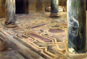 艺术家约翰·辛格·萨金特作品《开罗清真寺》