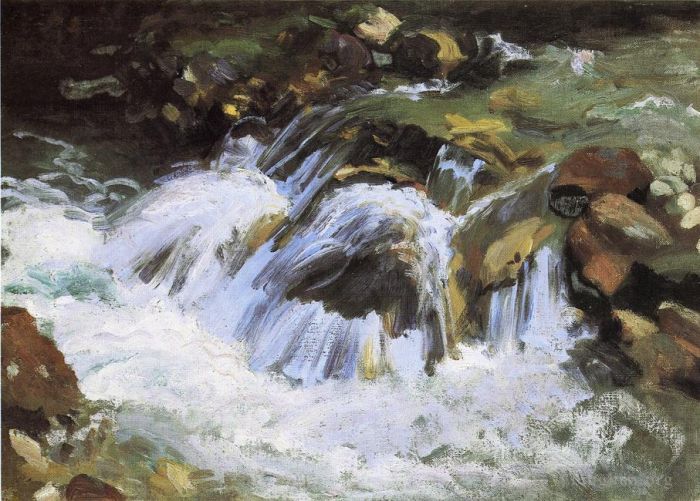 约翰·辛格·萨金特 的油画作品 -  《蒂罗尔山间溪流》