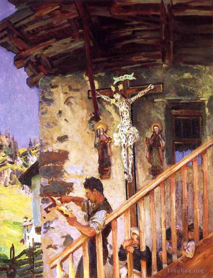 约翰·辛格·萨金特 的油画作品 -  《蒂罗尔十字架》