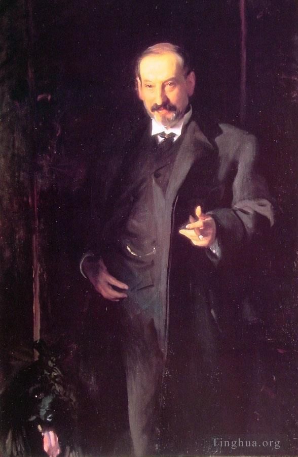 约翰·辛格·萨金特 的油画作品 -  《阿舍·韦特海默肖像》