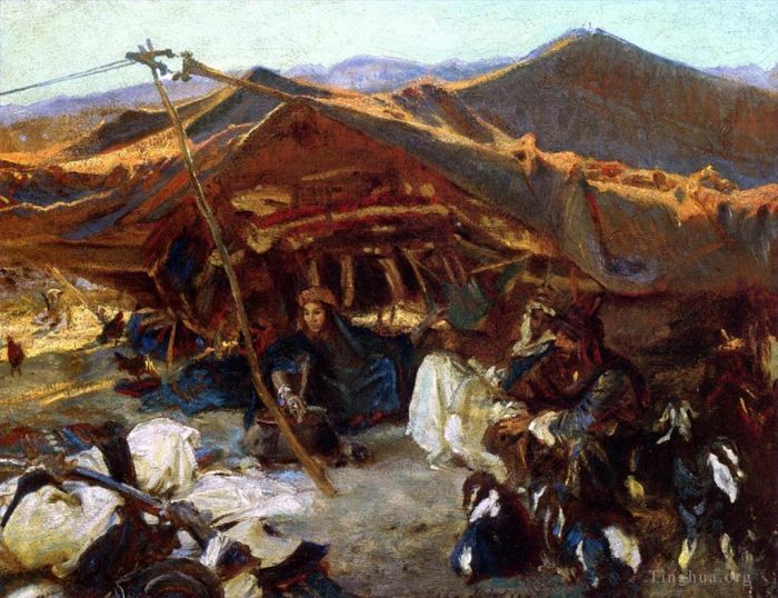 约翰·辛格·萨金特 的油画作品 -  《贝都因人营地》