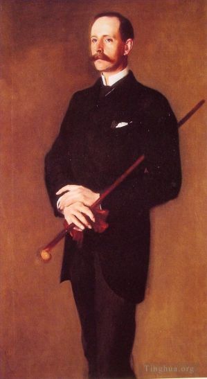 艺术家约翰·辛格·萨金特作品《阿奇博尔德·坎贝尔准将肖像》
