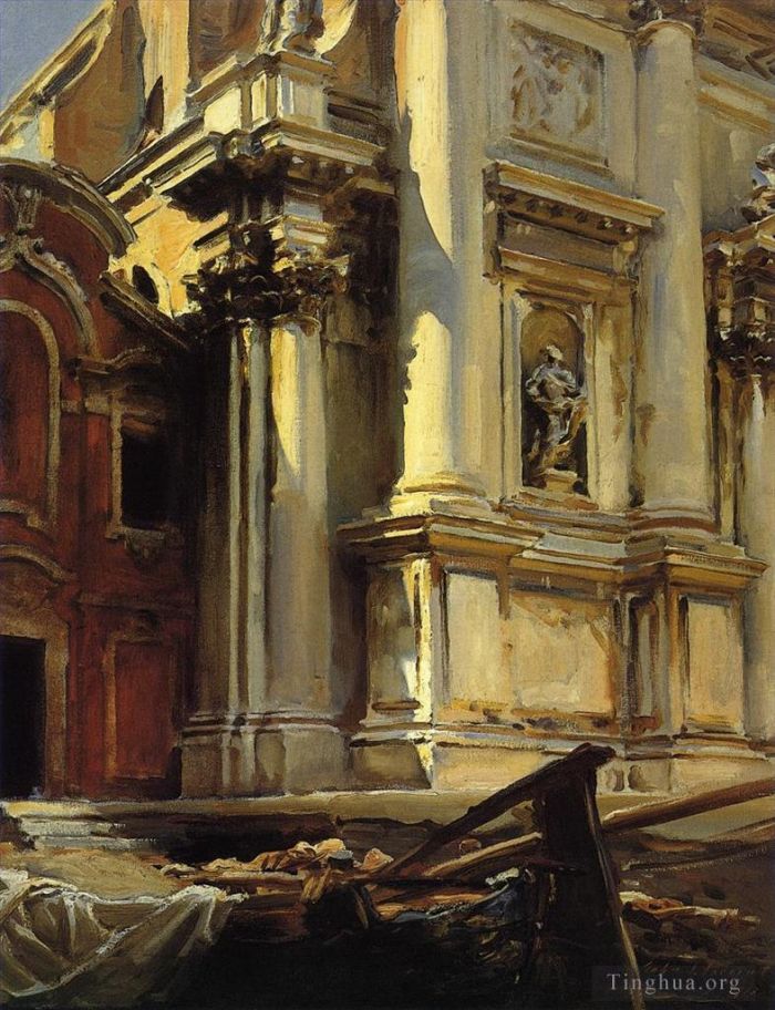 约翰·辛格·萨金特 的油画作品 -  《威尼斯圣斯塔教堂一角》