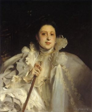 艺术家约翰·辛格·萨金特作品《劳拉·斯皮诺拉·努涅斯·德尔·卡斯蒂略伯爵夫人肖像》