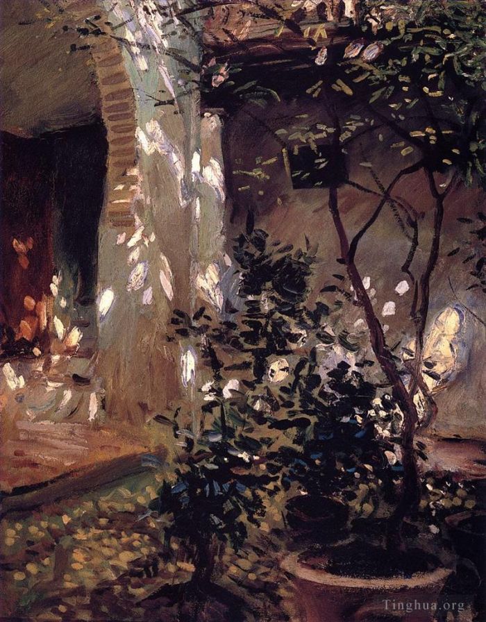 约翰·辛格·萨金特 的油画作品 -  《格拉纳达太阳黑子》