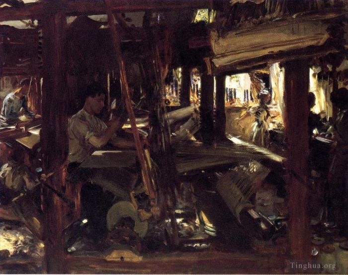 约翰·辛格·萨金特 的油画作品 -  《格拉纳达织工》