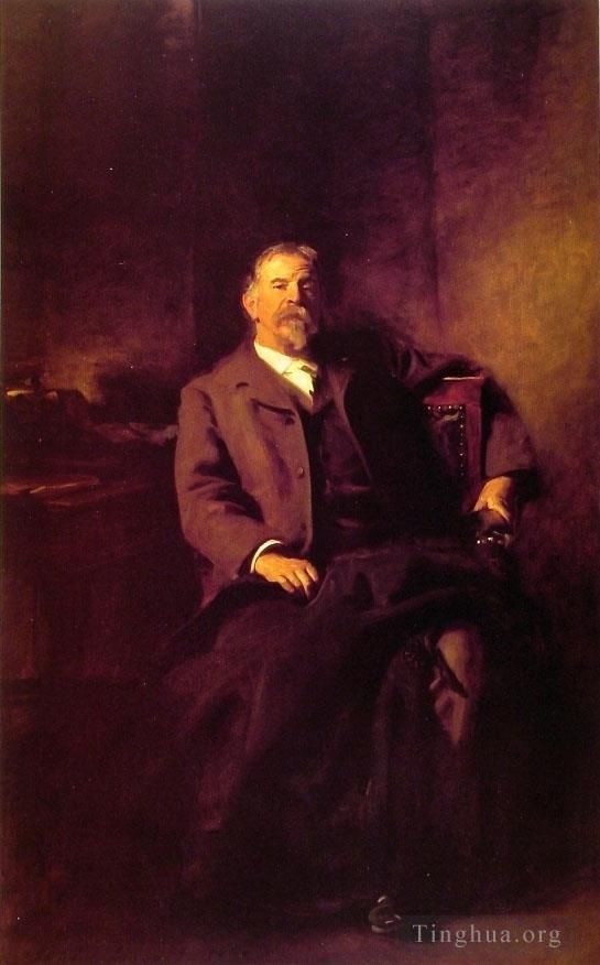 约翰·辛格·萨金特 的油画作品 -  《亨利·李·希金森肖像》