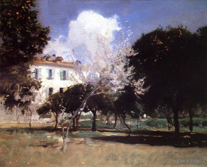 约翰·辛格·萨金特 的油画作品 -  《房屋和花园》