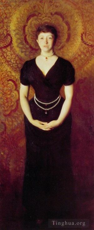 艺术家约翰·辛格·萨金特作品《伊莎贝拉·斯图尔特·加德纳肖像》