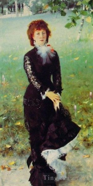 艺术家约翰·辛格·萨金特作品《爱德华·帕莱龙夫人肖像》