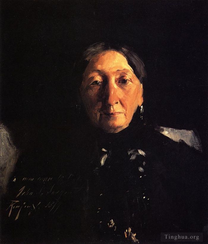 约翰·辛格·萨金特 的油画作品 -  《弗朗索瓦·布洛兹夫人肖像》