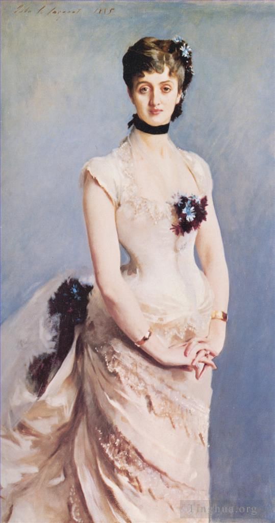 约翰·辛格·萨金特 的油画作品 -  《保罗·波尔森夫人肖像》