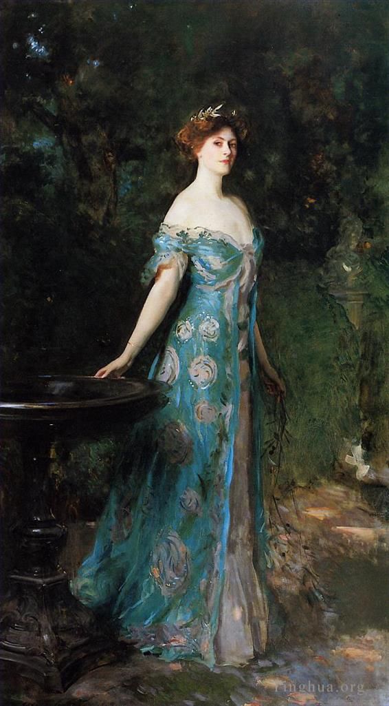 约翰·辛格·萨金特 的油画作品 -  《萨瑟兰公爵夫人米利森特肖像》